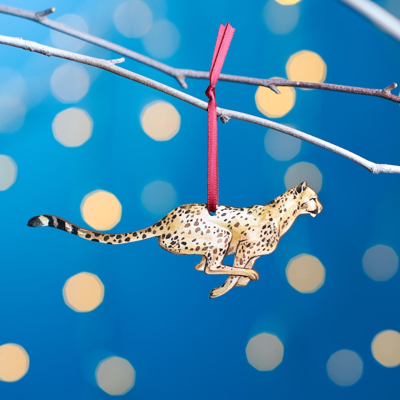 Cheetah Tree Decoration - Etsy