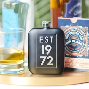 Personalisierte 50. Geburtstag Jahr Flachmann