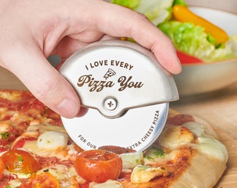 Personalised Stainless Steel Couples Pizza Cutter