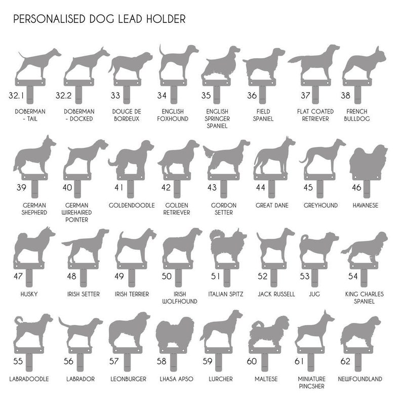 personalised dog lead holders