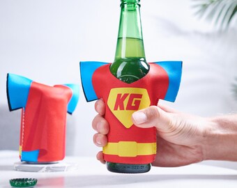 Personalised Superhero Shirt Can Cooler