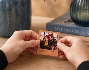 Personalised Miniature Solid Copper Photo Print