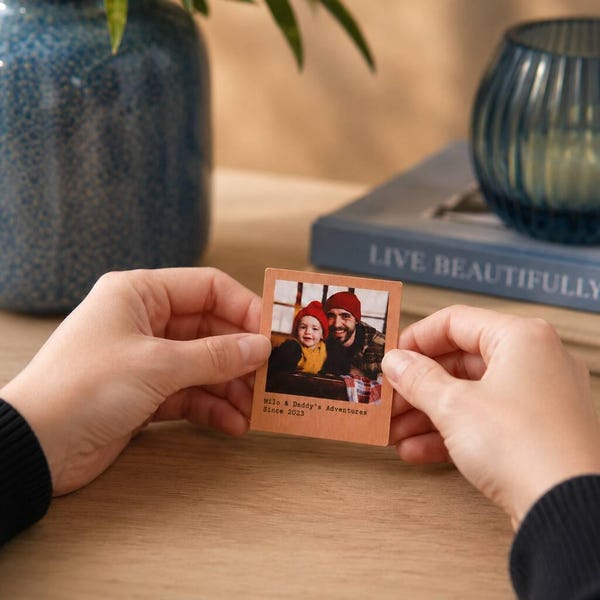 Personalised Miniature Solid Copper Photo Print