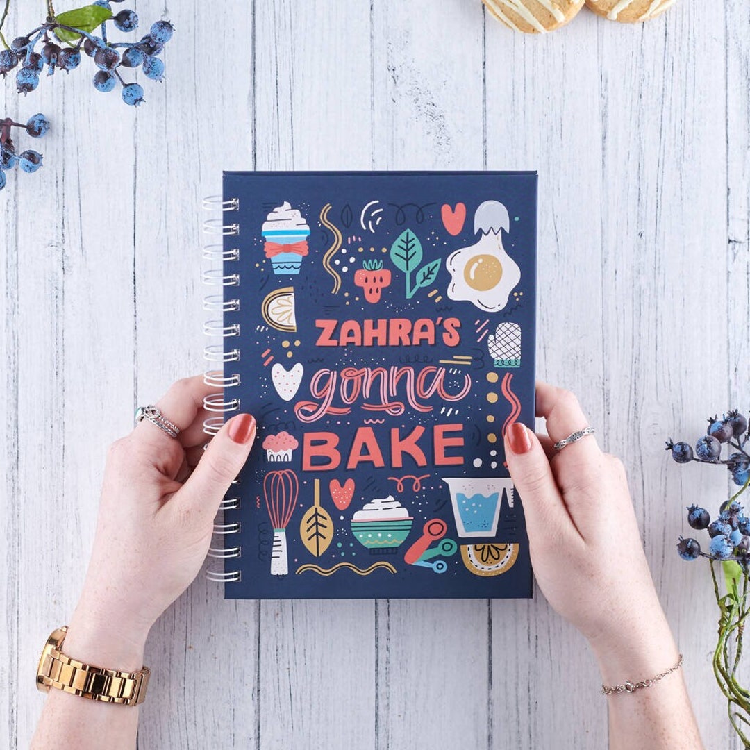 Personalised Recipe Journal for Girls, Custom Recipe Book, Cute Recipe Book,  Lined Hardcover Recipe Book , Cute Cooking Recipe Journal. 