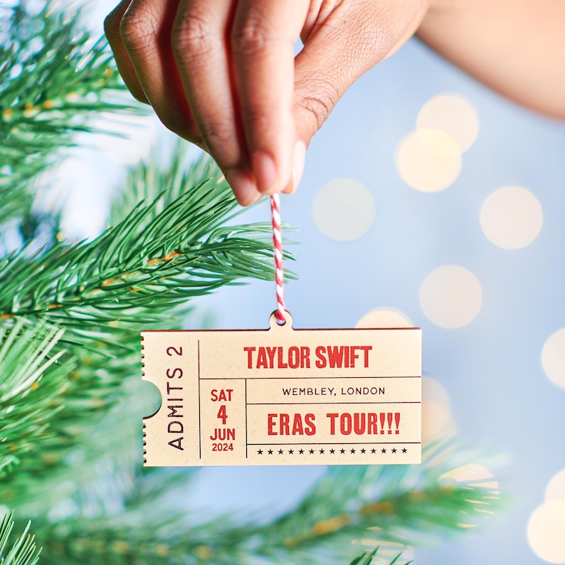 Personalised Favourite Concert Ticket Decoration