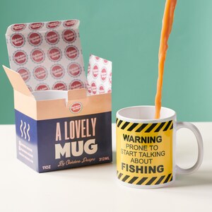 Personalised Cycling Mug | 'Warning Prone To Start Talking About Cycling' | Dad Gifts, Gift for Husband, Funny Coffee Mug image 3