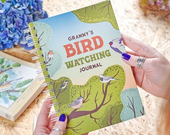 Personalised Bird Watching Journal Notebook - Custom Bird Observations Log, Gift for Birding Enthusiast, Bird Watcher, Twitcher