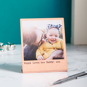 Gepersonaliseerde massief koperen fotoprint
