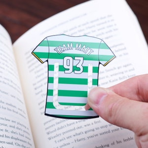 Personalised Football Team Mini Bookmark