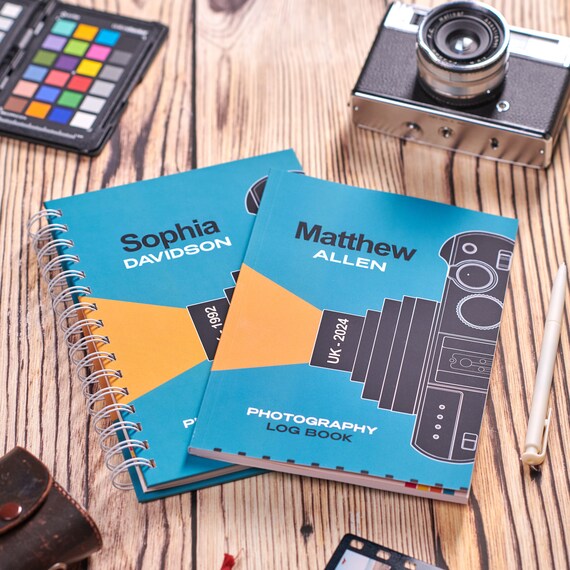Personalised Photography Journal Notebook - Custom Photo Log
