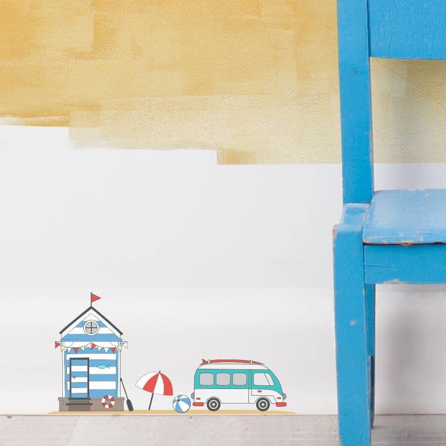 Ensemble d'autocollant de Mur Hutte Plage Fée