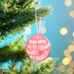 Personalised 'Big Hug' Christmas Bauble