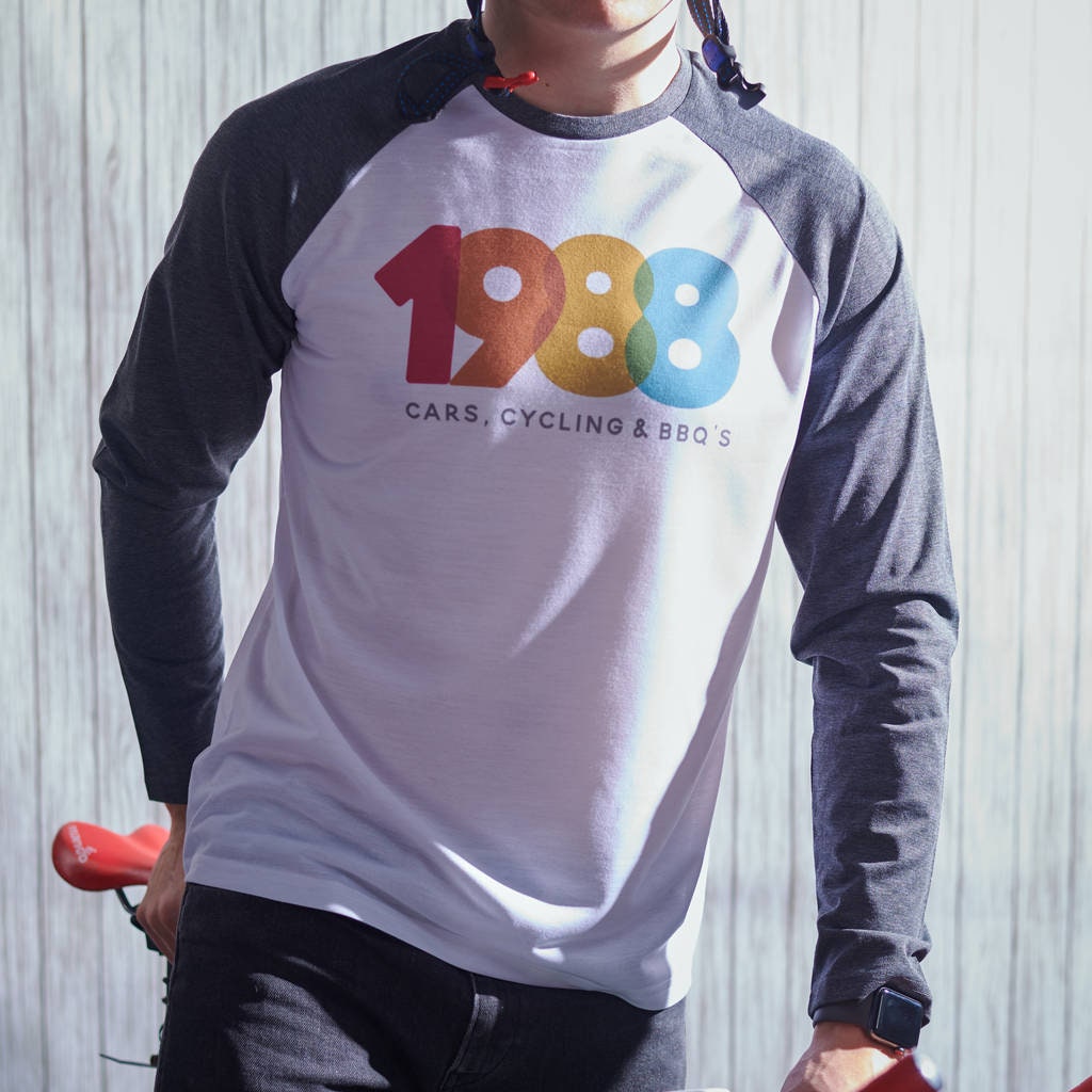 Image of Personalised Retro Style Year Long Sleeved Tee