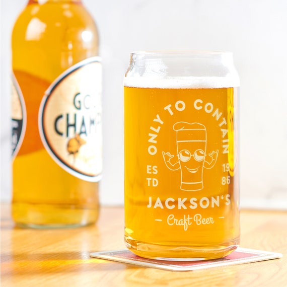 Personalised Cool Beer Can Glass 