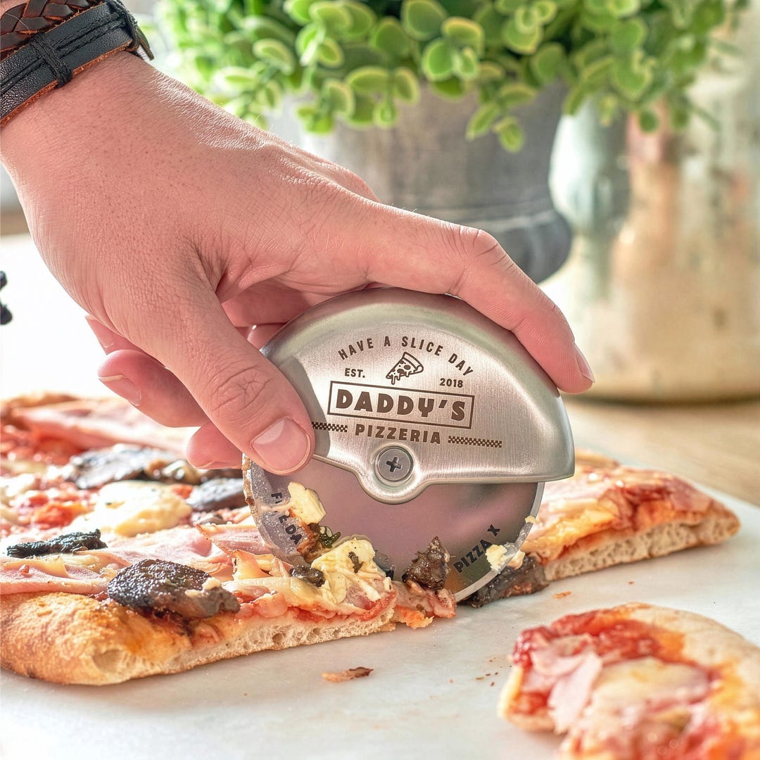 Personalised Stainless Steel Pizza Cutter With Pizza Box - Etsy