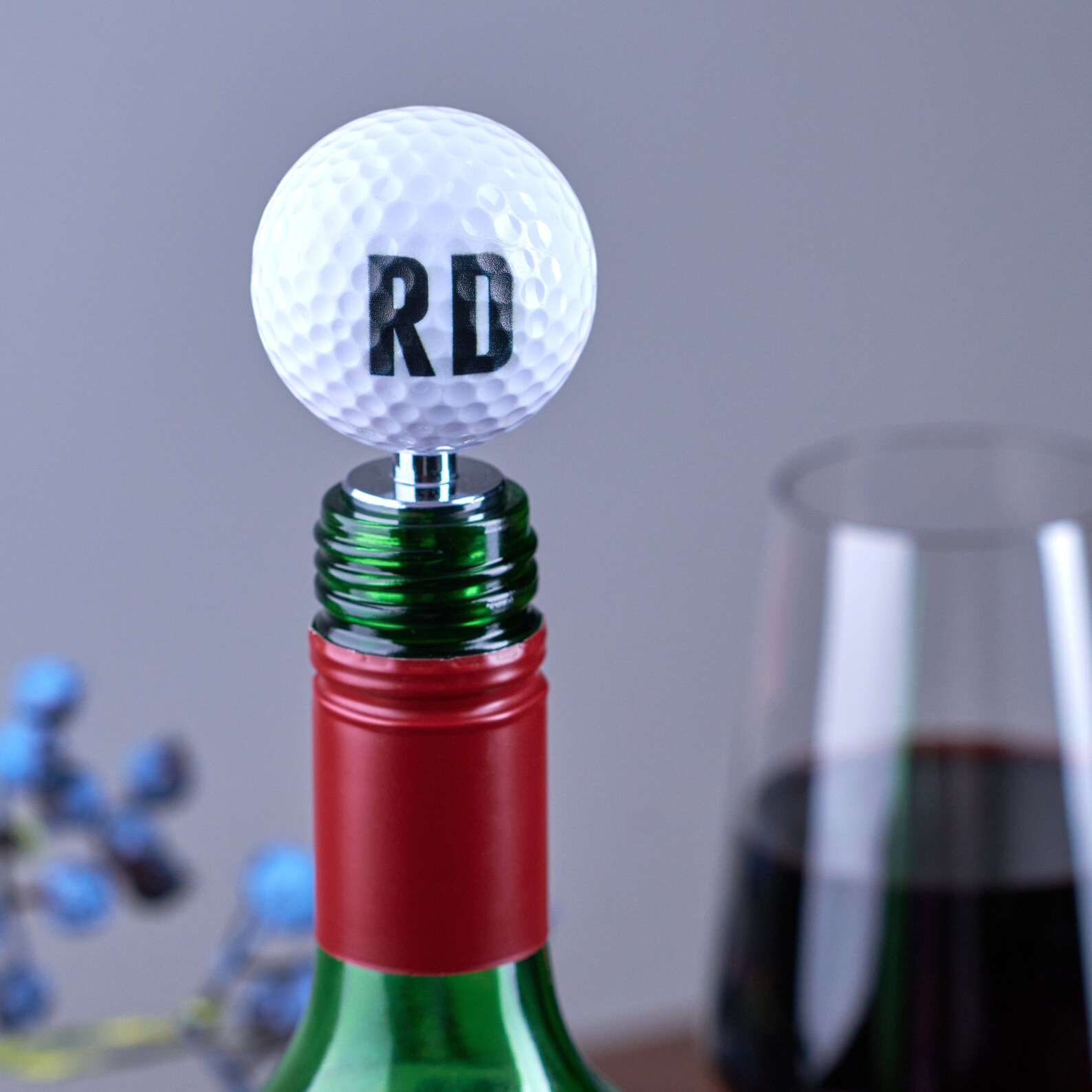 Personalised Golf Ball Wine Stopper Etsy