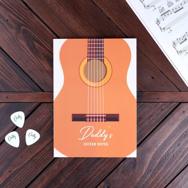 Personalised Guitar Notebook Journal