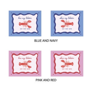 Personalised Couples Lobster Placemats image 3