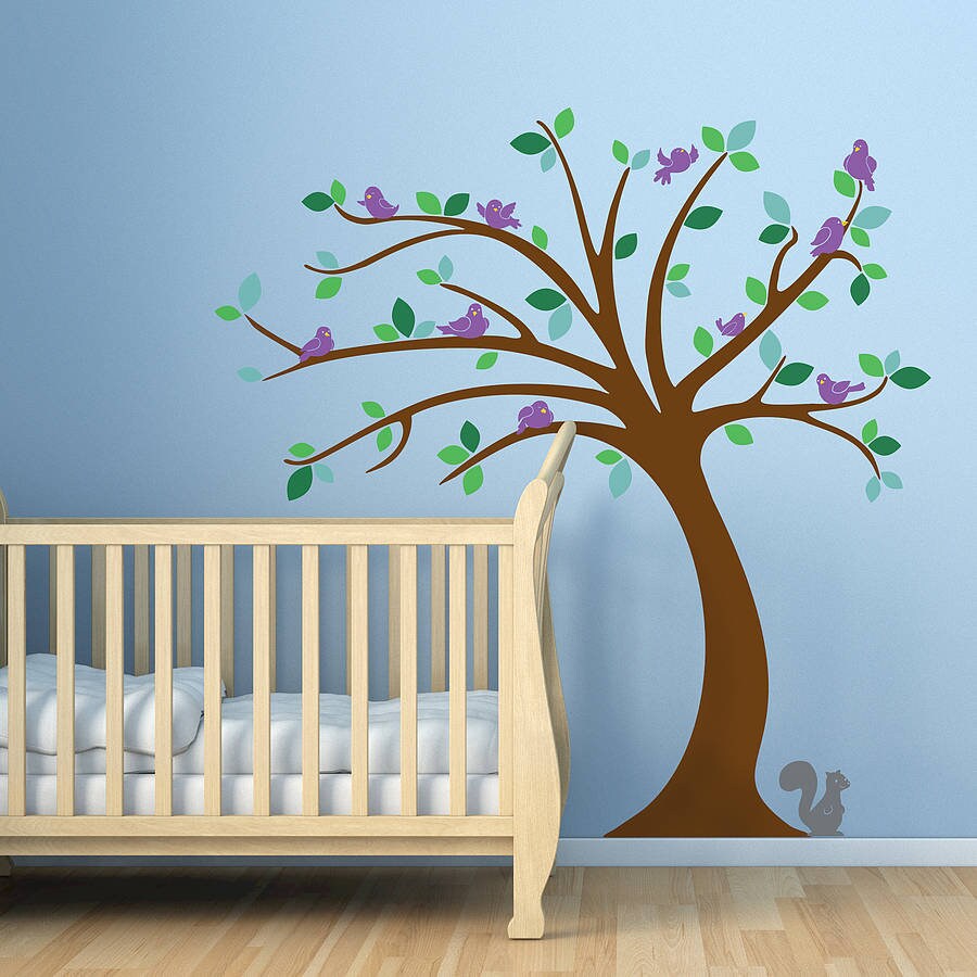 Children's Tree Wall Stickers Set Etsy UK