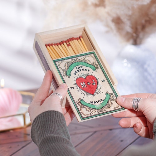 Scatola di fiammiferi grande personalizzata per coppie
