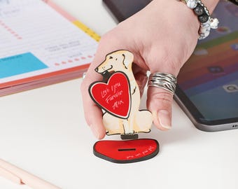 Personalised 'love You Furever' Dog Desk Ornament, Custom 3D Dog