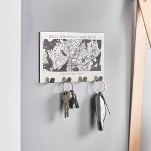 Personalised Map Location Family Key Holder image 1