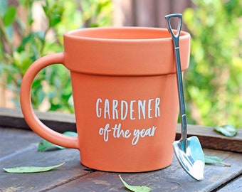 Jardinero del Año: Taza, Maceta y Cuchara