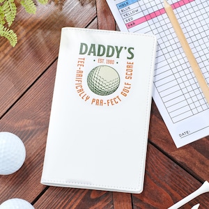 Porte-cartes de score de golf blanc personnalisé