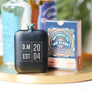 Personalised Year Metal Hip Flask