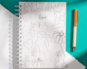 Cuaderno personalizado de estilo minimalista