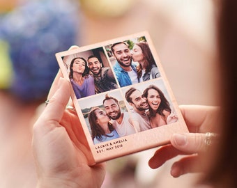 Personalised Solid Copper Photo Booth Style Print