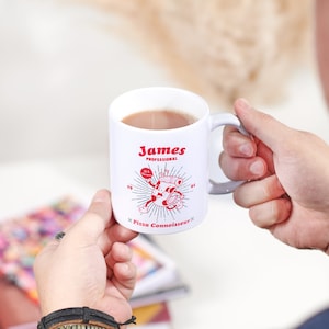 Personalised Professional Pizza Connoisseur Mug, Custom Pizza Lover Gift, Custom Pizza Mug, Custom Pizza Connoisseur Gift, Custom Pizza Mug