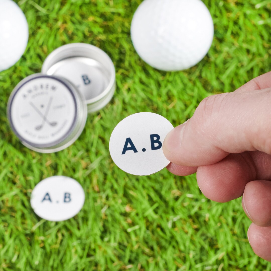 Personalised Initial Golf Ball Markers in Tin - Etsy
