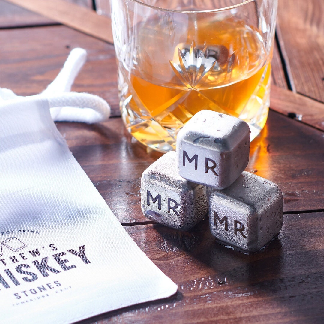 Personalised Metal Whisky Cubes Etsy
