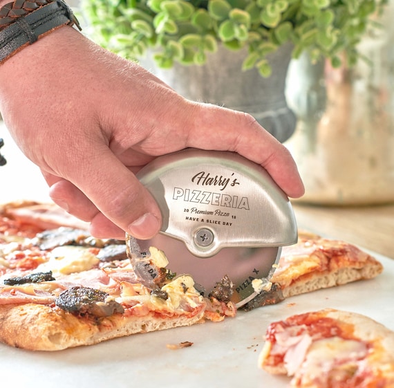 Personalised Stainless Steel Pizza Cutter Etsy 
