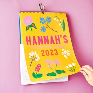 Personalised Garden Flower Wall Calendar