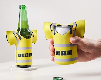 Personalised High Vis Construction Shirt Can Cooler