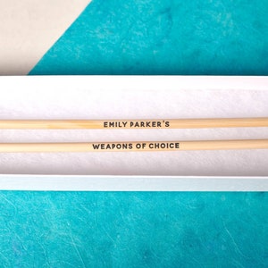 Personalised Knitting Needles With Box image 2