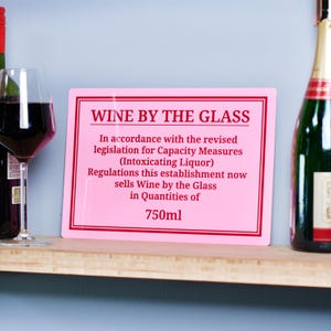 Funny Wine Quantity Pub Style Metal Sign, Humorous Wine Measurement Decor, Home Bars & Kitchens, Wine lover Gif