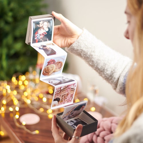 Album fotografico pop-out personalizzato in confezione regalo