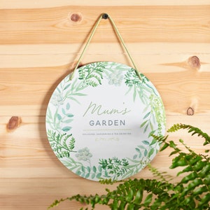 Personalised Round Metal Garden Sign