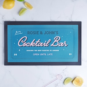 Personalised Cocktail Bar Runner