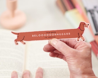 Personalisierte Metall Sausage Hund Lesezeichen