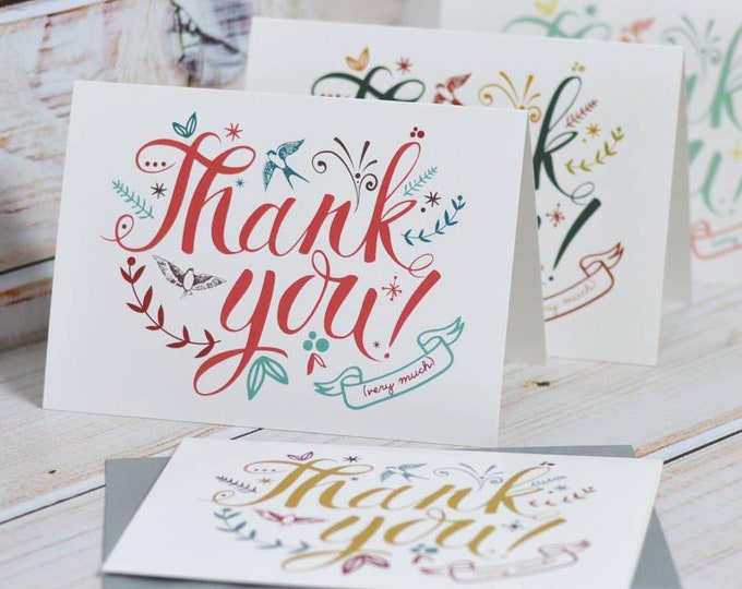 Thank You Cards Thank You Cards Bulk Cards Assorted Thank You Etsy