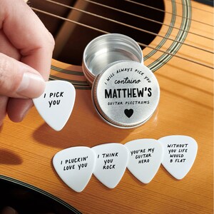 Personalised Funny Slogan Valentines Guitar Plectrums