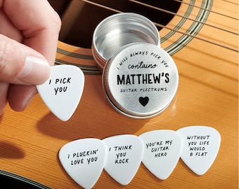 Personalised Funny Slogan Valentines Guitar Plectrums