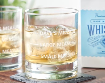 Personligt roligt whiskymåttglas