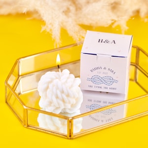 Personalised 'Tying The Knot' Wedding Candle