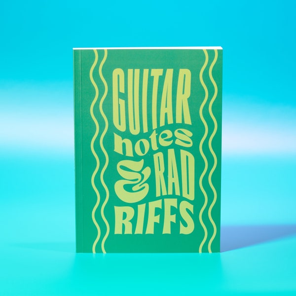 Green Guitar Notes And Rad Riffs Notebook