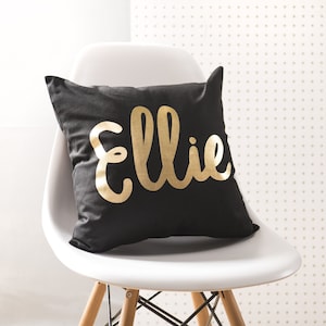 Personalised Metallic Name Cushion Pillow